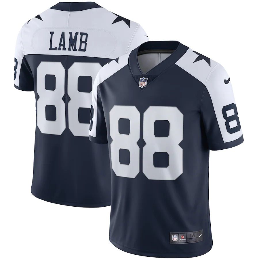 Men Dallas Cowboys #88 CeeDee Lamb Nike Navy Alternate Vapor Limited NFL Jersey->dallas cowboys->NFL Jersey
